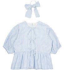 The New Bluse und Haargummi - TnNalani - White Swan Striped