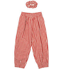 The New Trousers and Scrunchie - TnNally - Poppy Red Check