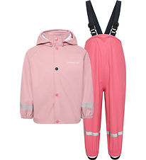 Didriksons Regnkläder m. Hängslen - PU - Slaskeman - Soft Rosa