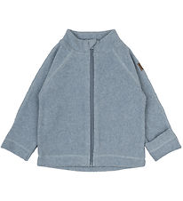 Mikk-Line Fleecejacka - Blekt Denim Melange