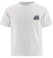 C.P. Company T-shirt - Gauze White w. Blue