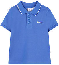 BOSS Polo - Piqué - Blár