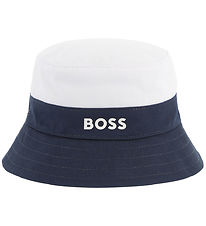 BOSS Bucket-hattur - Viðsnúanlegt - persneska Blue/Hvítur/Dökkbl