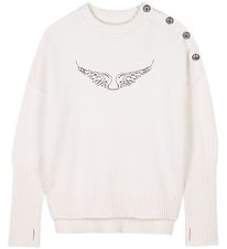 Blouse Zadig & Voltaire - Tricoté - Malte - Off White av. Strass
