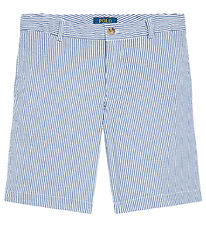 Polo Ralph Lauren Stuttbuxur - Preppy - Blátt/Hvít - röndótt