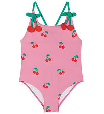 Stella McCartney Kids Sundföt - UV50+ - Bleikt M. Kirsuber