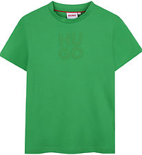 HUGO Stuttermabolur - Ísland Green