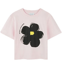 Little Marc Jacobs T-shirt - Pink/Black w. Flower