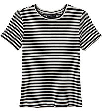LMTD T-shirt - NlfDallas - Rib - Black/White STRIPES