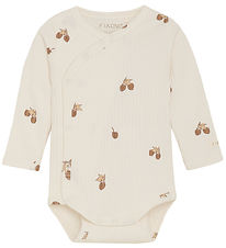 Fixoni Wrap Bodysuit l/s - Rib - Eggnog