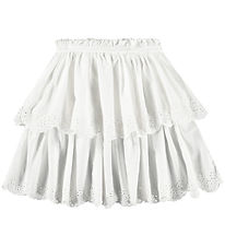 Molo Skirt - Brianna - Crisp White w. Pointelle