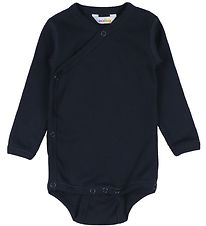 Joha Wrap Bodysuit l/s - Rib - Navy