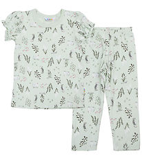 Joha Pyjama Set - 2 Parts - Viscose/Bamboo - Mint w. Swan