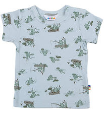 Joha T-shirt - Viscose/Bamboo - Light blue w. Frogs