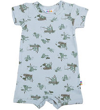 Joha Summer Romper - Viscose/Bamboo - Light blue w. Frogs