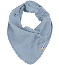 Joha Teething Bib - Wool/Cotton - Rib - Dusty Blue
