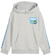Puma x Hot Wheels Hoodie - Grey Melange w. Blue