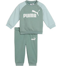 Puma Sweat Set - Minicat's ace Raglan Crew - Green Moon