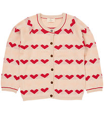 Copenhagen Colors Cardigan - Knitted - Heart - Berry Comb
