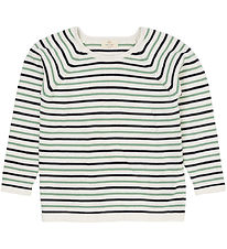 Copenhagen Colors Blússa - Prjónað - Cream Dökkblátt/Green greið