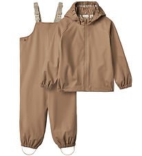Wheat Rainwear w. Suspenders - PU - Charlie - Hazel