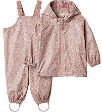Wheat Rainwear w. Suspenders - PU - Charlie - Powder Flower Mead