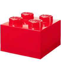 LEGO® Storage Säilytyslaatikko - 4 Silmukat - Translucent Punain