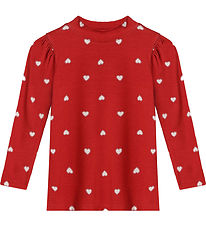 Fliink Blouse - Kelly - Puff - Pompeian Red/Beige Heart