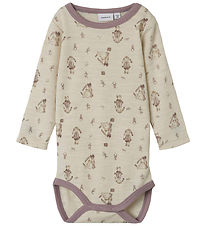 Name It Bodysuit l/s - Wool - NbfWillos - Peyote Melange