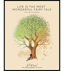 H.C. Andersen Poster I Frame - Life Ice - 40x50cm - Yellow