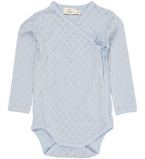 Copenhagen Colors Wrap Bodysuit L/æ - Dusty Blue