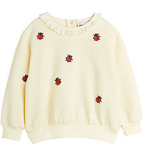 Mini Rodini Sweatshirt - Marienkäfer - Off White
