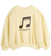 Mini Rodini Sweatshirt - Note - Matt Gelb m. Schwarz