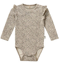 Sofie Schnoor Bodysuit l/s - Dictesb - Beige w. Flowers