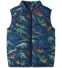 Name It Puffer Vest - NmmMylane - Sargasso Sea/Dino