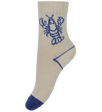 MP Socks - Guild - Ecru w. Blue
