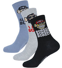 LMTD Socks - 3 Pack - NlmAbris - Black/3p Black+FLINT Stone+LY