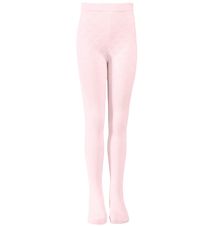 Melton Tights - Rose w. Hearts