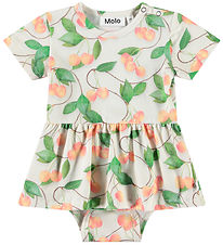 Molo Bodysuit w. Skirt s/s - Frannie - Sweet Cherries