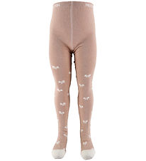 Melton Strumpbyxor - Bow Glitter - Crystal Rosa
