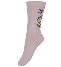Melton Socken - Pineapple - Crystal Pink