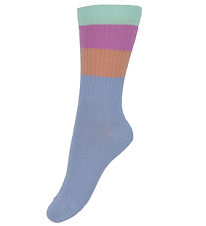 Melton Socks - Wide Stripes - Forever Blue