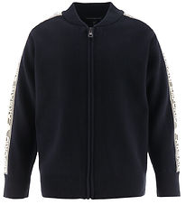 Emporio Armani Cardigan - Gebreid - Navy/Wit