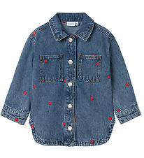 Name It Denim Jacket - NmfNina - Medium+ Blue Denim/Heart
