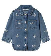 Name It Denim Jacket - NmfNina - Medium+ Blue Denim/Emboidery