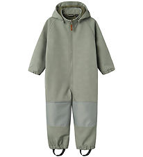 Name It Softshell Suit w. Fleece - NmmAlfa08 - Shadow w. Magic