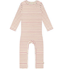 Petit Piao Jumpsuit - Rib - Modal - Bright Rose/Dark Off White