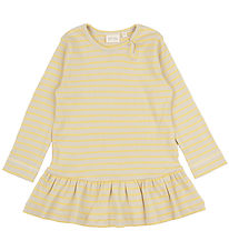 Petit Piao Dress - Rib - Modal - Yellow Sun/Dark Off White