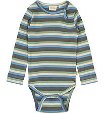 Petit Piao Bodysuit l/s - Rib - Modal - Allure Blue Multi Stripe
