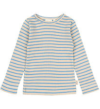 Petit Piao Blouse - Rib - Modal - Allure Blue/Dark Off White
